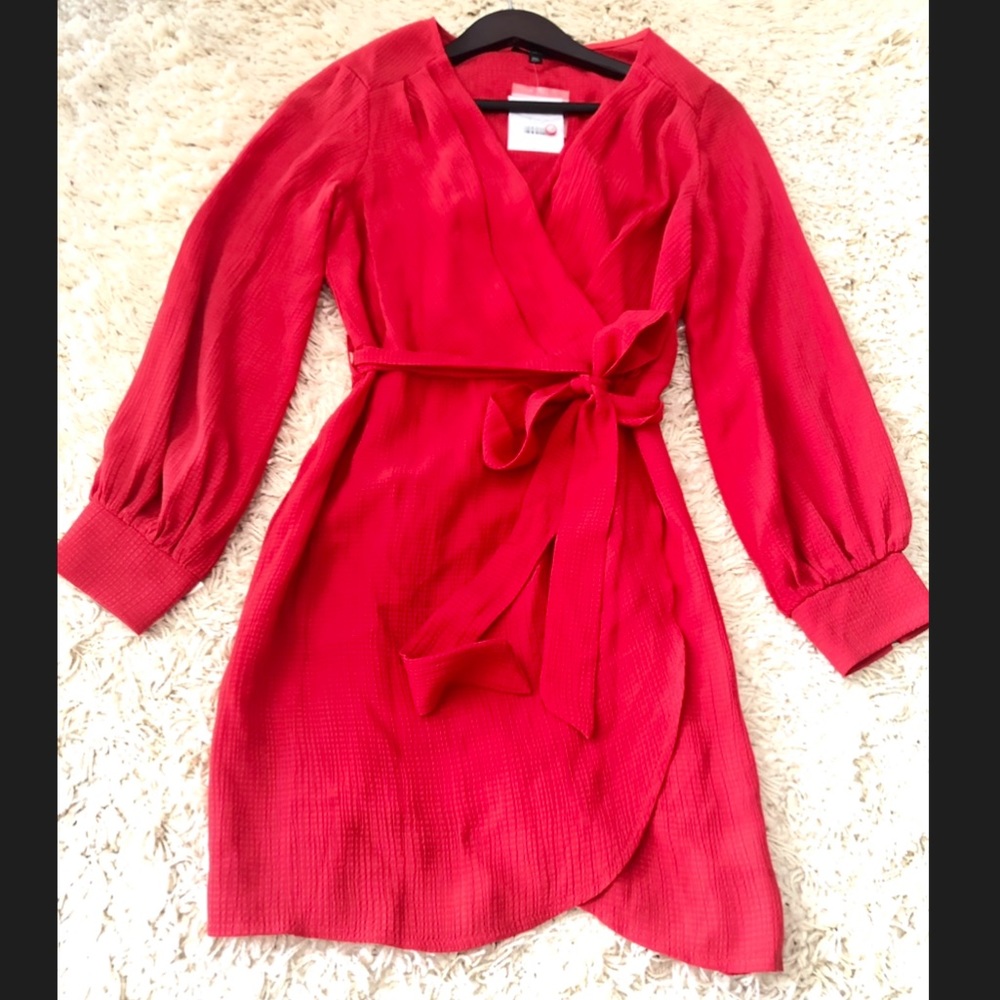 Gorgeous Red Topshop Bubble Wrap Dress